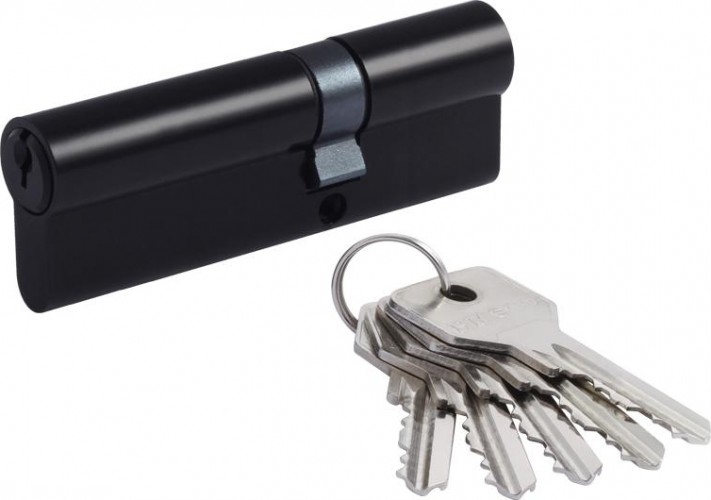 Личинка замка НОРА-М STD Z Л-90 (55-35) ассиметр. "Черная" 19012