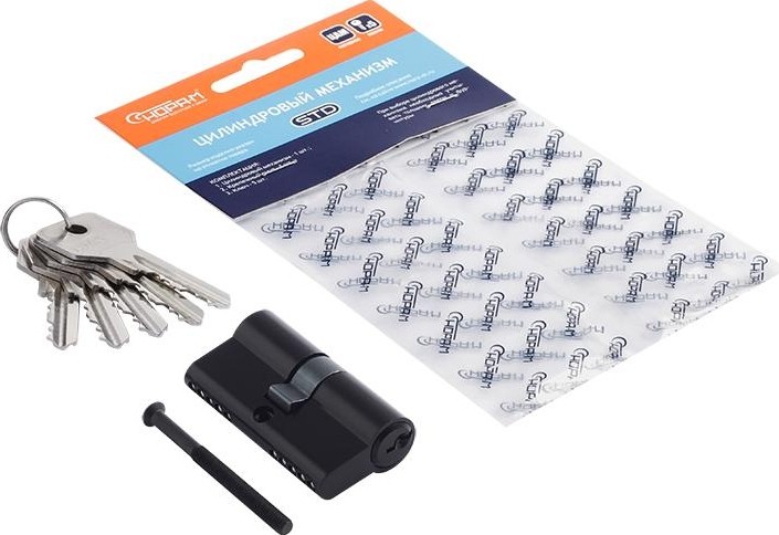 Личинка замка НОРА-М STD Z Л-60 (30-30) "Черная" 18569 - изображение 2