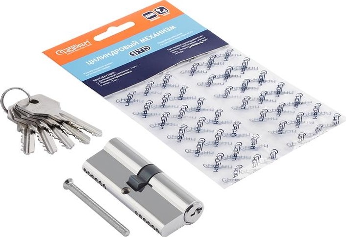 Личинка замка НОРА-М STD Z Л-80 (40-40) "Хром" 15283 - изображение 2