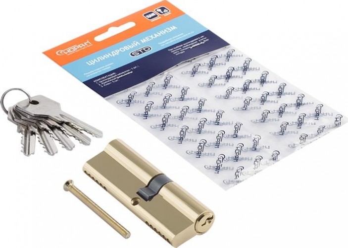 Личинка замка НОРА-М STD Z Л-90 (50-40) ассиметр. "Золото" 15422 - изображение 2