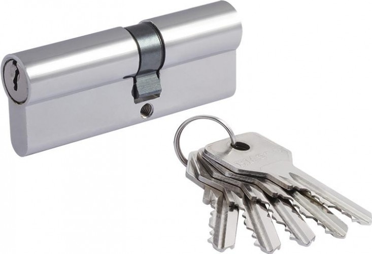 Личинка замка НОРА-М STD Z Л-80 (45-35) ассиметр. "Хром" 15332