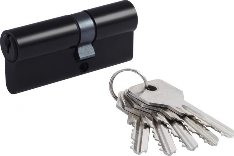 Личинка замка НОРА-М STD Z Л-70 (40-30) ассиметр. "Черная" 19009