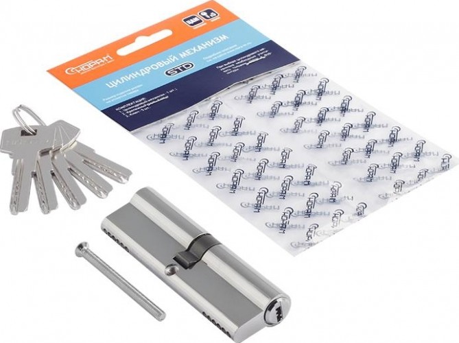 Личинка замка НОРА-М STD Z ЛП-100 (50-50) "Хром" 18902 - изображение 2