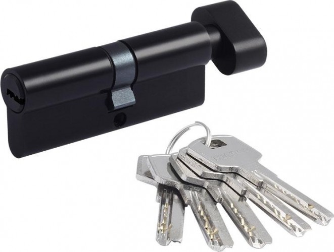 Личинка замка НОРА-М STD Z ЛПВ-80 (40-40) с вертушкой "Черная" 18903