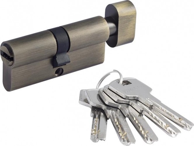 Личинка замка НОРА-М STD Z ЛПВ-70 (35-35) с вертушкой "Старая бронза" 18669