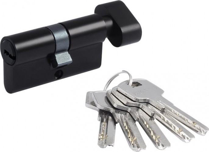 Личинка замка НОРА-М STD Z ЛПВ-60 (30-30) с вертушкой "Черная" 18969