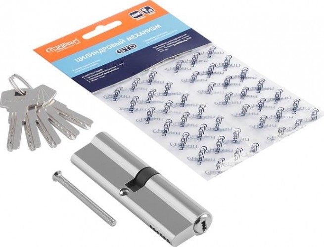 Личинка замка НОРА-М STD Z ЛП-120 (60-60) "Хром" 19108 - изображение 2