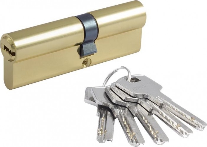 Личинка замка НОРА-М STD Z ЛП-90 (50-40) ассиметр. "Золото" 18418