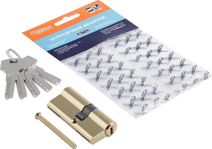 Личинка замка НОРА-М STD Z ЛП-70 (40-30) ассиметр. "Золото" 18414 - изображение 2