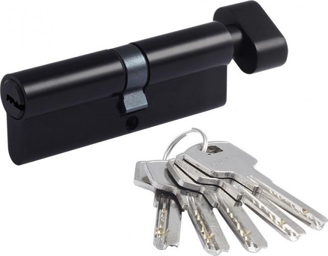 Личинка замка НОРА-М STD Z ЛПВ-90 (45-45) с вертушкой "Черная" 18904