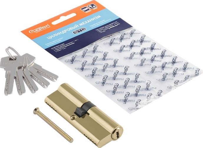 Личинка замка НОРА-М STD Z ЛП-90 (45-45) "Золото" 16076 - изображение 2