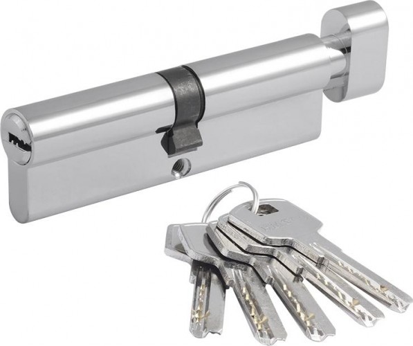 Личинка замка НОРА-М STD Z ЛПВ-110 (55-55) с вертушкой "Хром" 19110