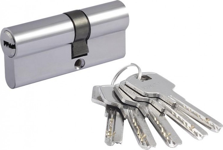 Личинка замка НОРА-М STD Z ЛП-70 (40-30) ассиметр. "Хром" 18415