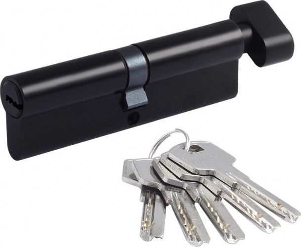 Личинка замка НОРА-М STD Z ЛПВ-120 (60-60) с вертушкой "Черная" 19115