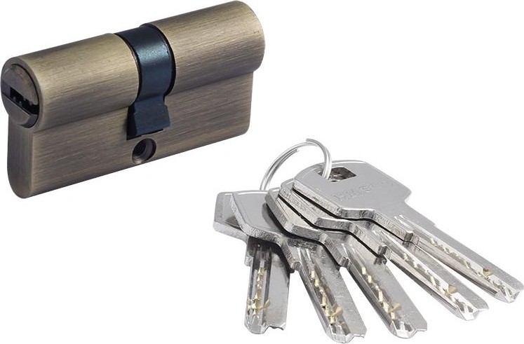 Личинка замка НОРА-М STD Z ЛП-60 (30-30) "Старая бронза" 18503