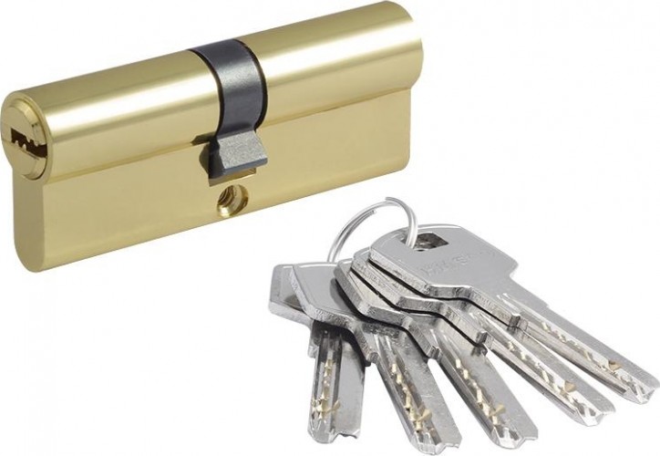 Личинка замка НОРА-М STD Z ЛП-80 (40-40) "Золото" 15516