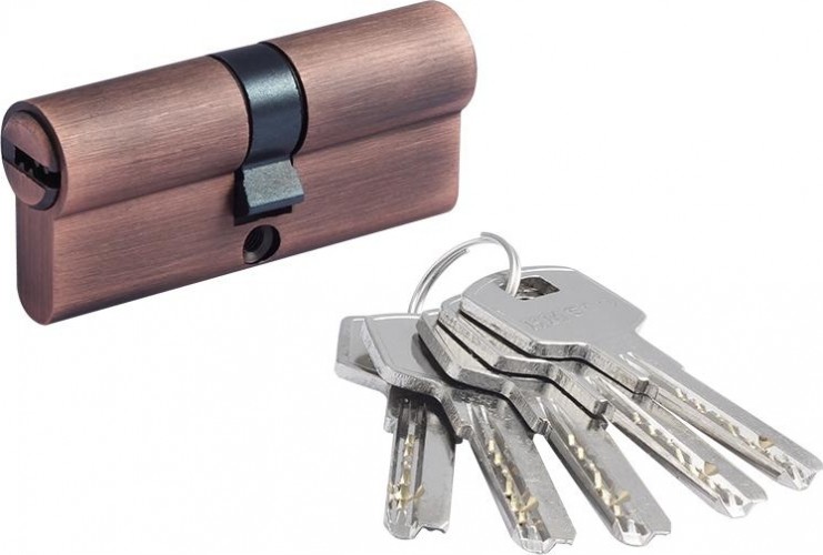 Личинка замка НОРА-М STD Z ЛП-70 (35-35) "Старая медь" 18594