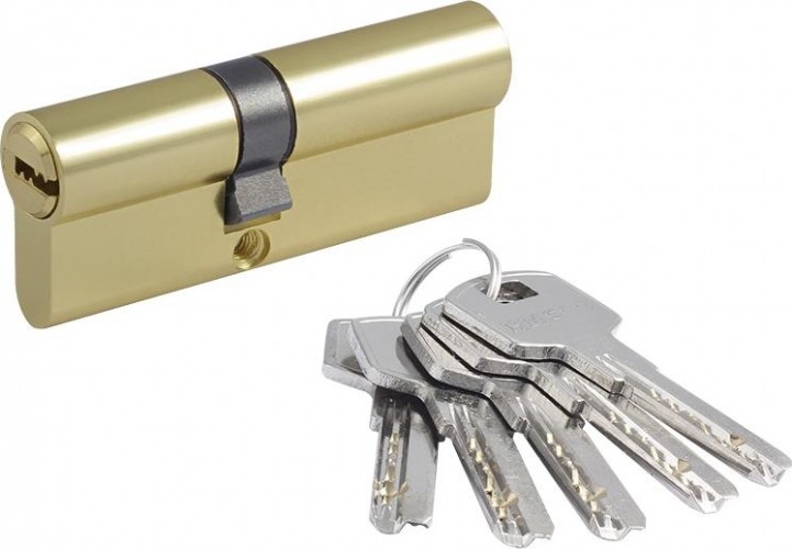 Личинка замка НОРА-М STD Z ЛП-80 (45-35) ассиметр. "Золото" 18416