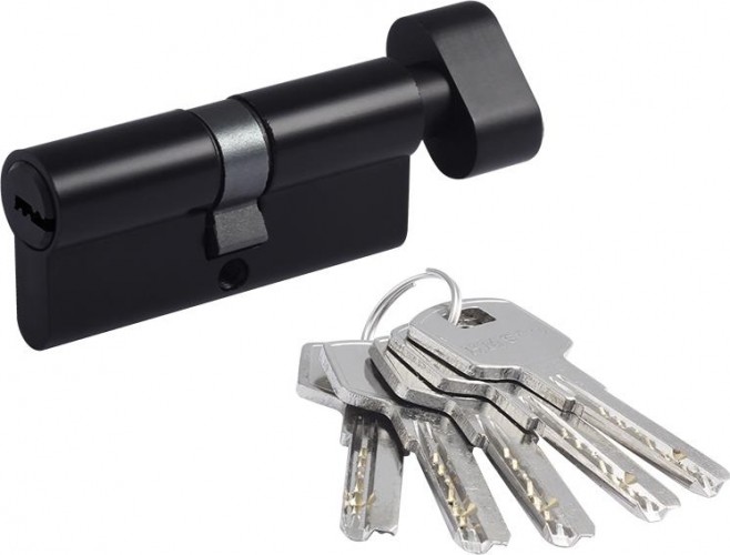 Личинка замка НОРА-М STD Z ЛПВ-70 (35-35) с вертушкой "Черная" 18970