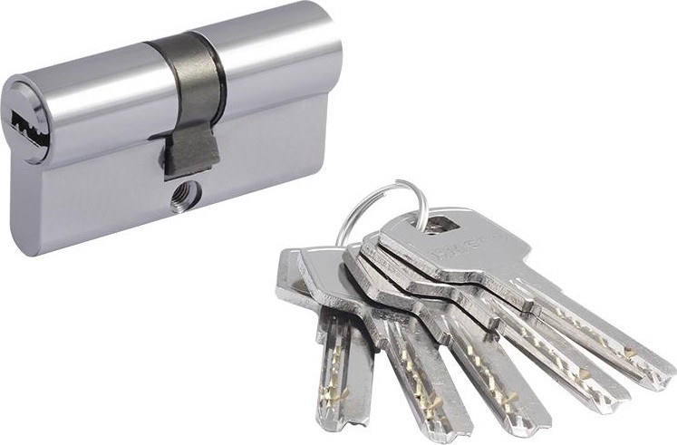 Личинка замка НОРА-М STD Z ЛП-60 (30-30) "Хром" 16101