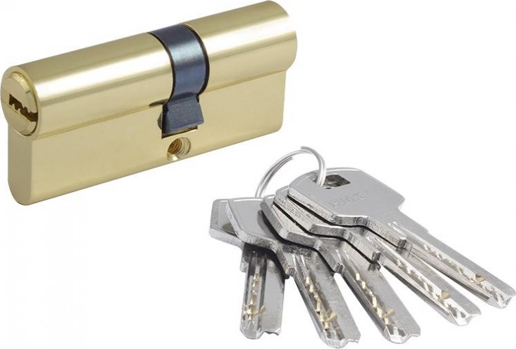 Личинка замка НОРА-М STD Z ЛП-70 (40-30) ассиметр. "Золото" 18414