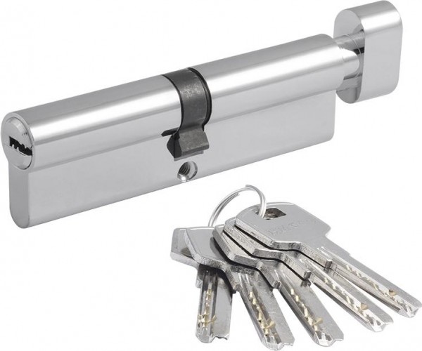 Личинка замка НОРА-М STD Z ЛПВ-120 (60-60) с вертушкой "Хром" 19114