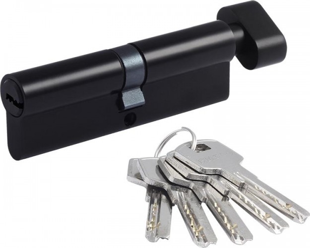 Личинка замка НОРА-М STD Z ЛПВ-100 (50-50) с вертушкой "Черная" 19103 - изображение 3