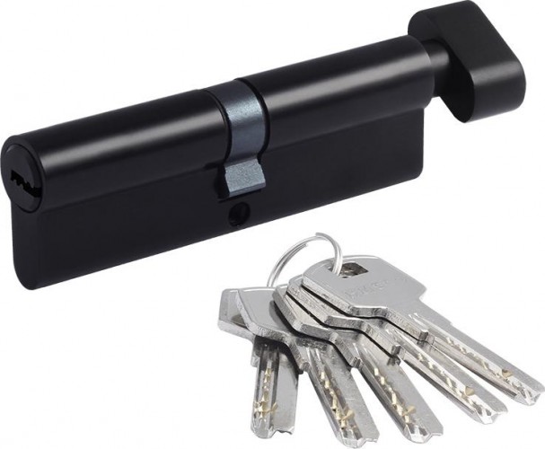 Личинка замка НОРА-М STD Z ЛПВ-110 (55-55) с вертушкой "Черная" 19111