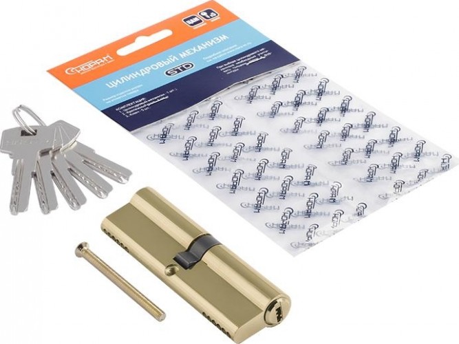 Личинка замка НОРА-М STD Z ЛП-100 (50-50) "Золото" 19019 - изображение 2