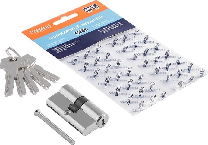 Личинка замка НОРА-М STD Z ЛП-60 (30-30) "Хром" 16101 - изображение 2