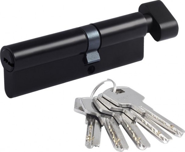 Личинка замка НОРА-М STD Z ЛПВ-110 (60-50в) асимметр. с вертушкой "Черная" 19113