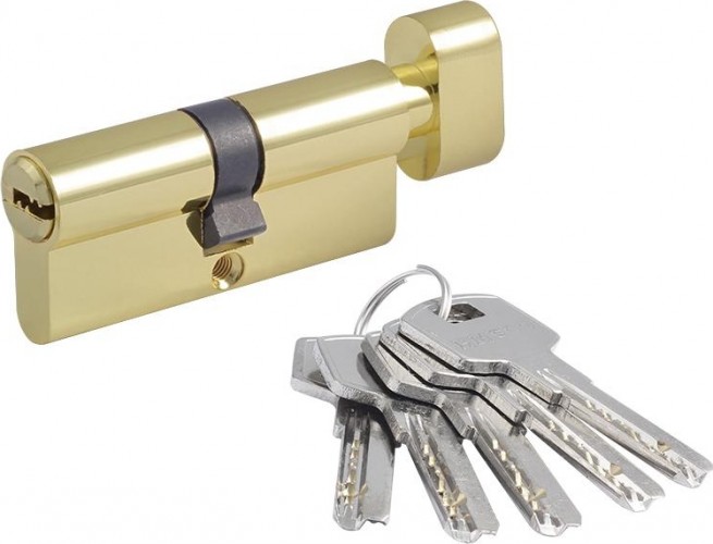 Личинка замка НОРА-М STD Z ЛПВ-70 (35-35) с вертушкой "Золото" 16077