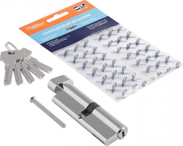 Личинка замка НОРА-М STD Z ЛПВ-100 (50-50) с вертушкой "Хром" 18723 - изображение 2