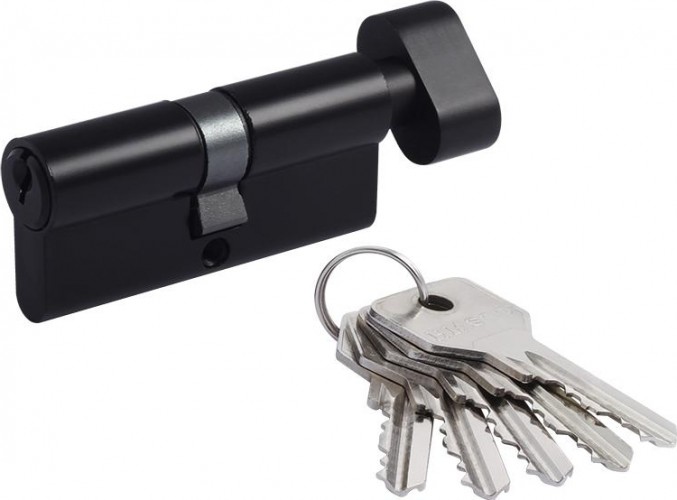 Личинка замка НОРА-М STD Z ЛВ-70 (35-35) с вертушкой "Черная" 18572