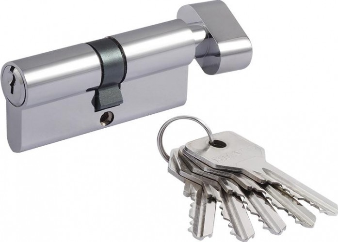 Личинка замка НОРА-М STD Z ЛВ-70 (35-35) с вертушкой "Хром" 15418