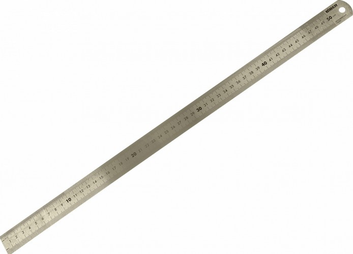 Линейка Biber 40164 500мм нерж. сталь, двухсторонняя шкала тов-172038