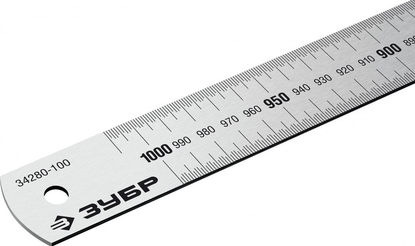 Линейка металлическая ЗУБР 34280-100 усиленная нержавеющая 1,0 м - изображение 3