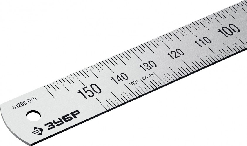 Линейка металлическая ЗУБР 34280-015 усиленная нержавеющая про-15, 0,15 м - изображение 3