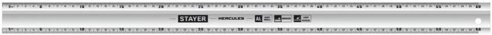 Линейка STAYER 0,6м алюминиевая  34383-60