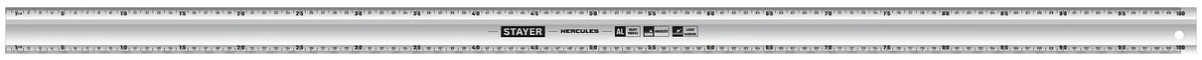 Линейка STAYER 1м алюминиевая  34383-100