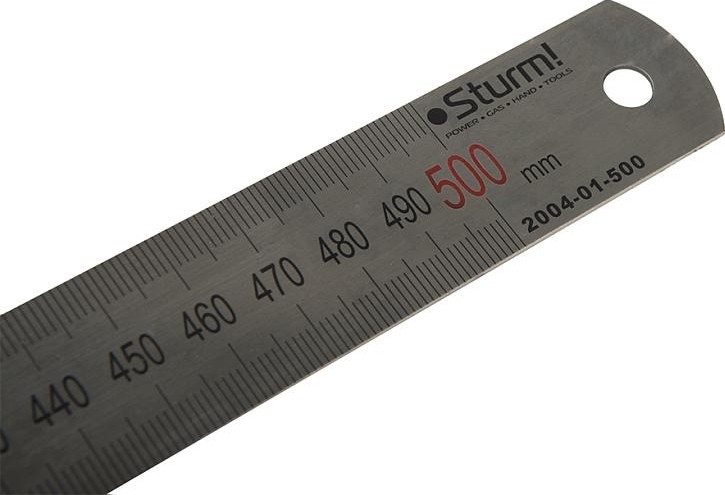 Линейка Sturm 2040-01-500 металлическая антикор. покрытие 500 мм - изображение 2
