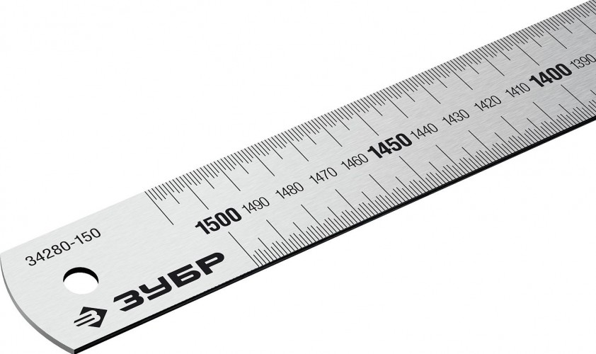 Линейка ЗУБР Про-150 усиленная нержавеющая 1,5 м 34280-150 - изображение 3