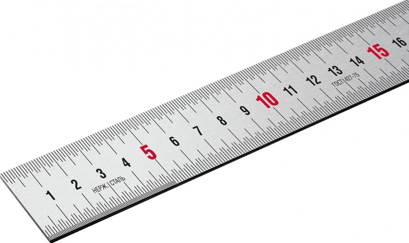 Линейка ЗУБР Про-30Д усиленная нержавеющая 0,30 м 34280-030-Д - изображение 2