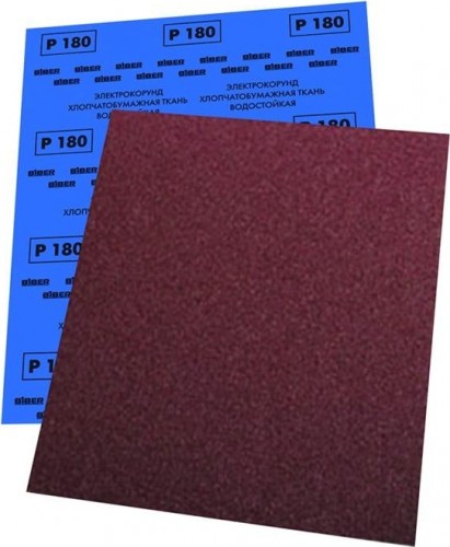 Лист шлифовальный Biber 70658 Р180 230х280мм на тканевой основе водостойкий (10шт.) тов-165715