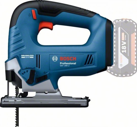 Лобзик аккумуляторный BOSCH GST 185-LI без АКБ и ЗУ 06015B3021 Скобовидная рукоятка