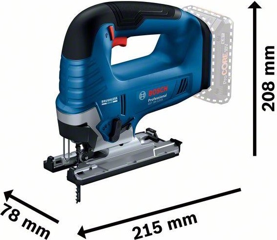 Лобзик аккумуляторный BOSCH GST 185-LI без АКБ и ЗУ 06015B3021 Скобовидная рукоятка - изображение 4