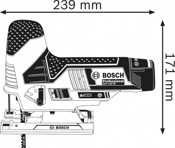 Лобзик аккумуляторный BOSCH GST 12V-70 0615990M40 - изображение 3