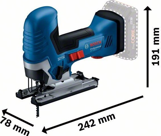 Лобзик аккумуляторный BOSCH GST 185-LI 06015B2022 Грибовидная рукоятка - изображение 2
