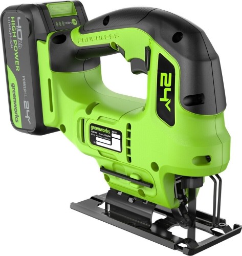 Лобзик аккумуляторный GREENWORKS GD24JS90 24V, АКБ 4Ач и ЗУ 3601707CUB - изображение 5