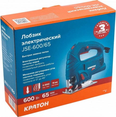 Лобзик сетевой КРАТОН JSE-600/65 3 03 02 022 - изображение 5